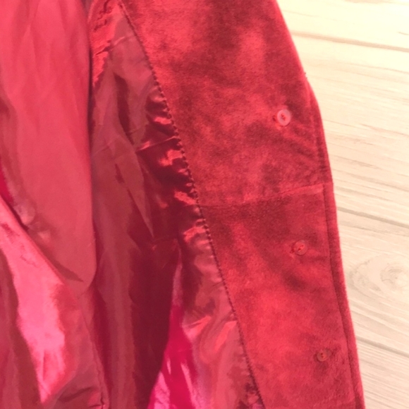 Red Suede Leather Jacket - Picture 7 of 10